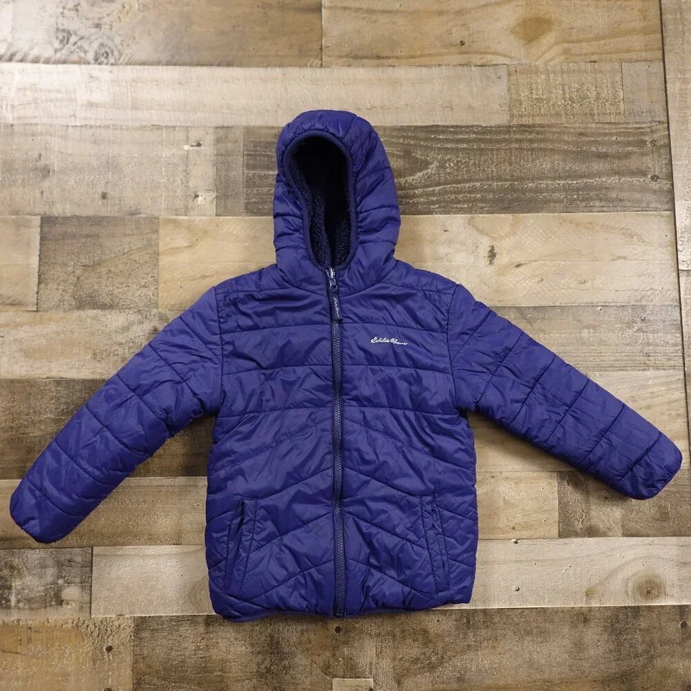 Eddie Bauer Kids XS (5/6) Reversible Hooded‎ Jacket – Navy